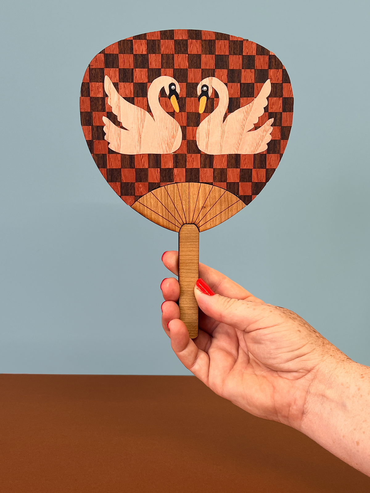 Swan Fan No.1 (red)