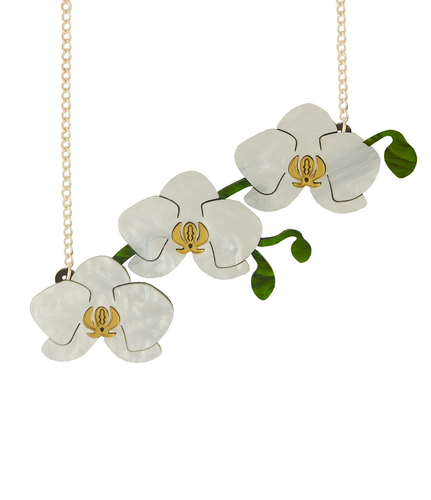 Statement Orchid Necklace