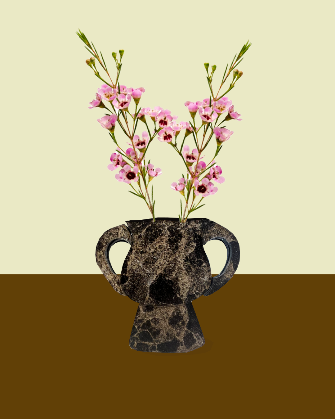 Charleston inspired urn vase brooch